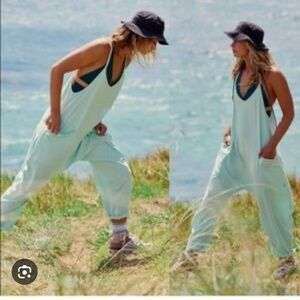 Free People Hot Shot Onsie AQUA BLUE